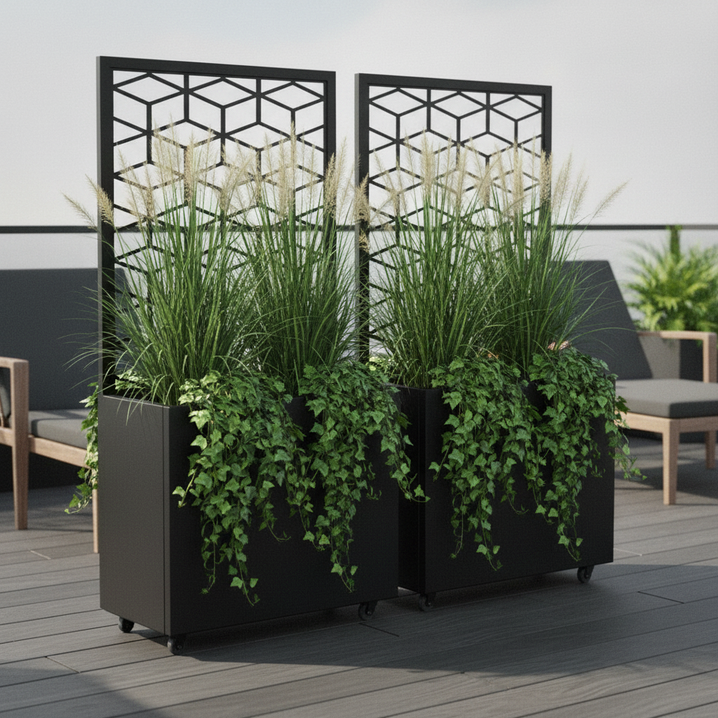 Silvy Geometric Nero – Terrazza divisorio