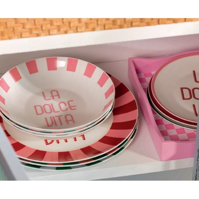 Regalo Italiano Piatto Piano Sunny Porcellana D 27,5 Cm Ass. New Bone China 1 Pz