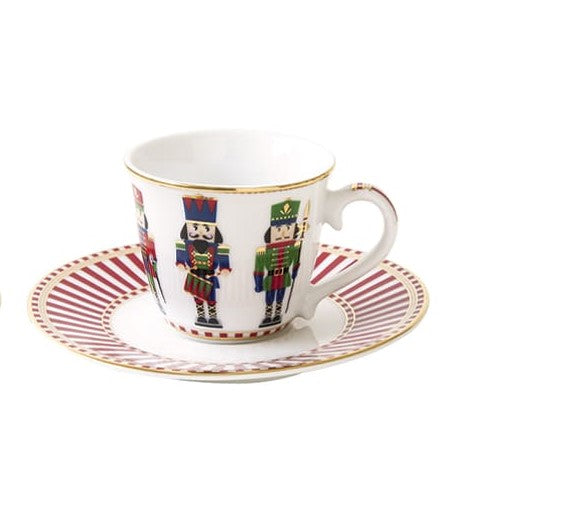 EasyLife NutcrackerMas Cup 80 Ml with Saucer Soldiers