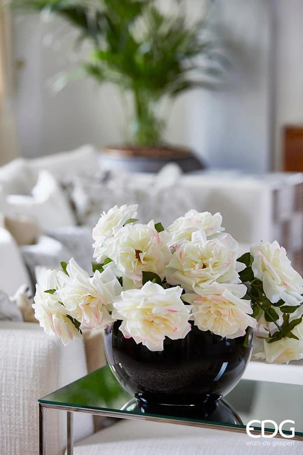 EDG Enzo De Gasperi Sphere Vase H 20 Cm D 23 Cm Ground Glass Black