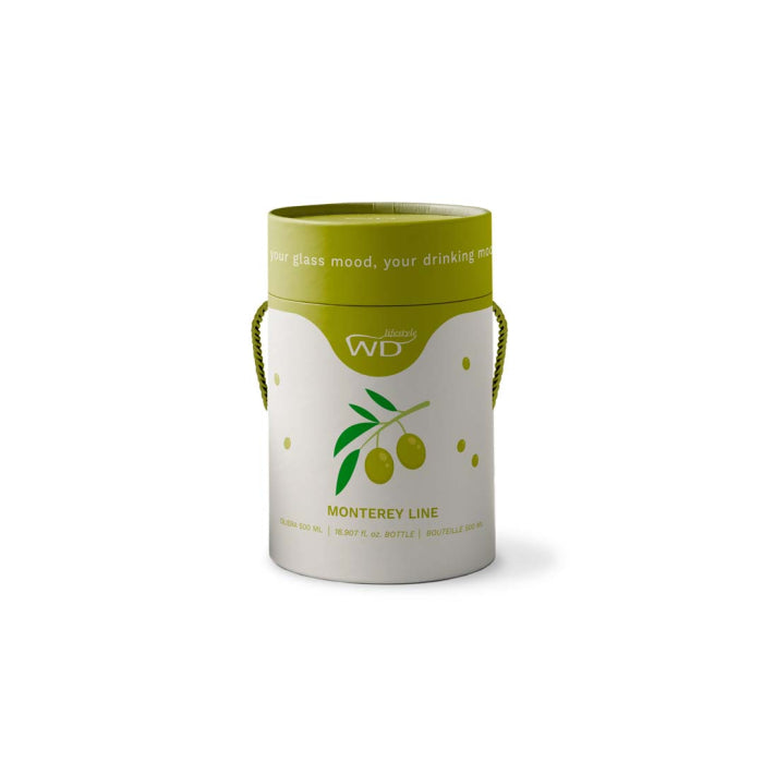 WD LifeStyle Oliera Vetro Borosilicato Cc 500 Ml Decoro Olivo