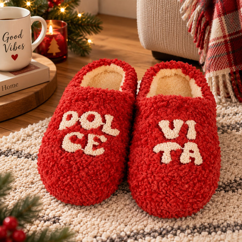 WD Lifestyle Pantofole Dolce Vita Taglia M/L – Pantofole Divertenti da Casa