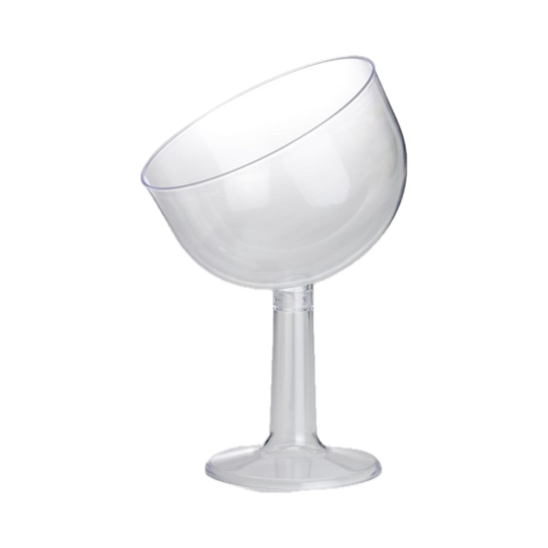 Bigiemme Coppa Plastica Inclinata Trasparente Gambo Lungo 16 x 26 Cm