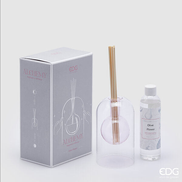 EDG Enzo De Gasperi Profumatore Alchemy Bottiglia 200 Ml H 14 Cm Olive Flower