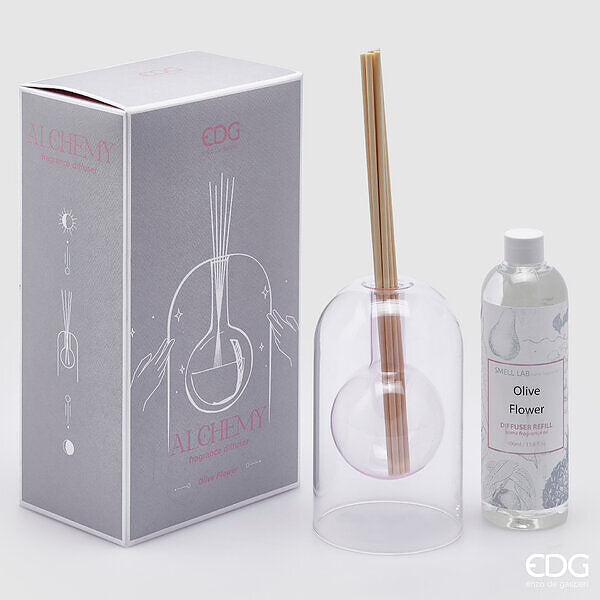 EDG Enzo De Gasperi Profumatore Alchemy Bottiglia 400 Ml H 17 Cm Olive Flower