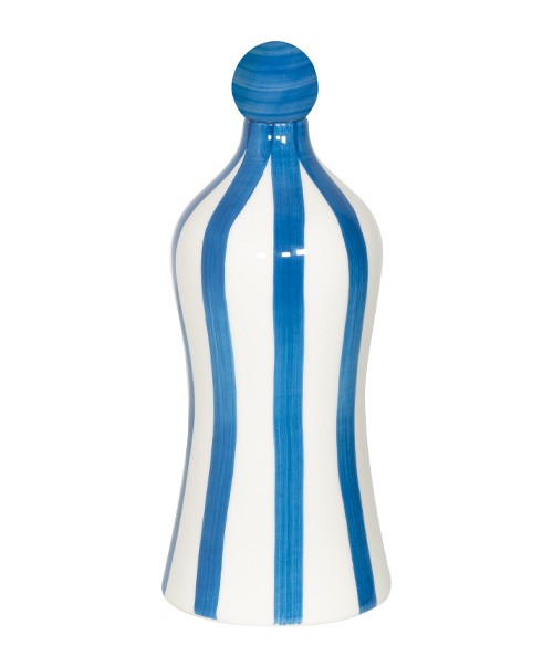 Saffron Stripes Bottle Lido D 110 Mm H 264 Mm Blue