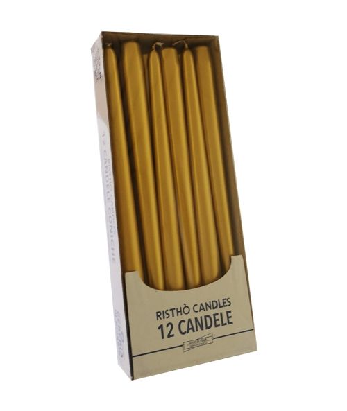 immagine-2-cereria-di-giorgio-cereria-di-giorgio-candele-coniche-22-cm-h-30-cm-12-pz-oro-ean-8006545171634