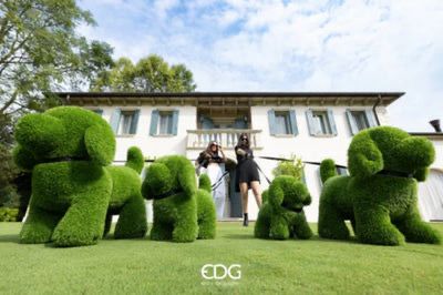 EDG Enzo De Gasperi Decoro Cane Erba H68 L45 L80 Green