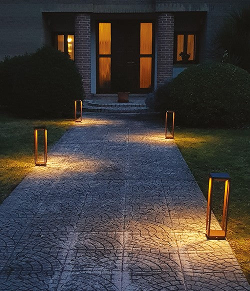 Zafferano Home Solar Terra Lampada H 500 Mm P 140 Mm L 140 Mm Corten