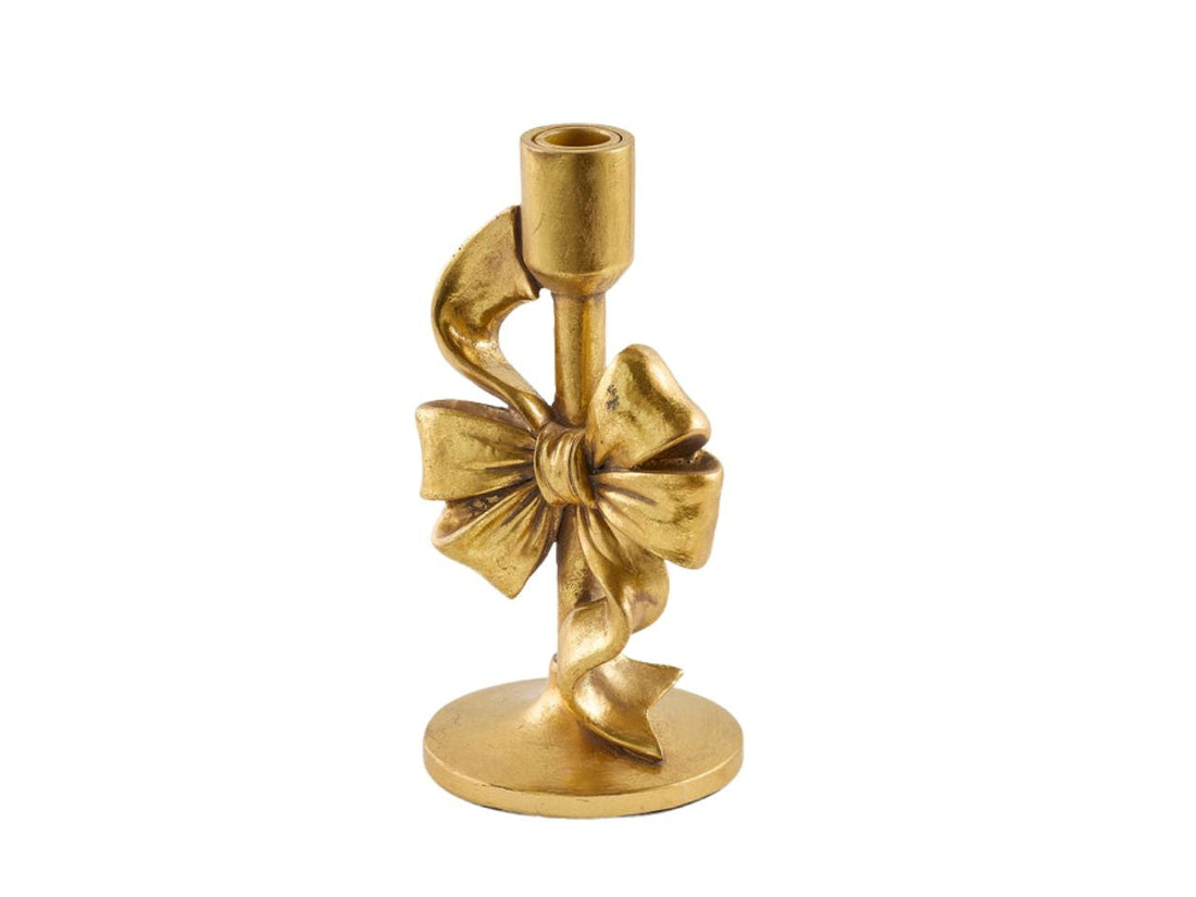 EDG Enzo De Gasperi Portacandela Natalizio con Fiocco H22x11x11 cm Oro Scuro – Decorazione di Natale