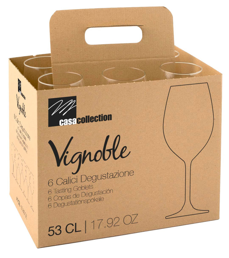 Di.Mo SET 6 PZ. VIGNOBLE CALICI PER VINO ROSSO 53 CL