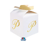 Big Party 10 Scatoline Cubetto Fiocco Lettera P Oro