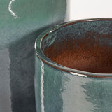 EDG Enzo De Gasperi Set 3 Pz Vaso Glaze Rotondo H 100 Cm H 80 Cm H 63 Cm