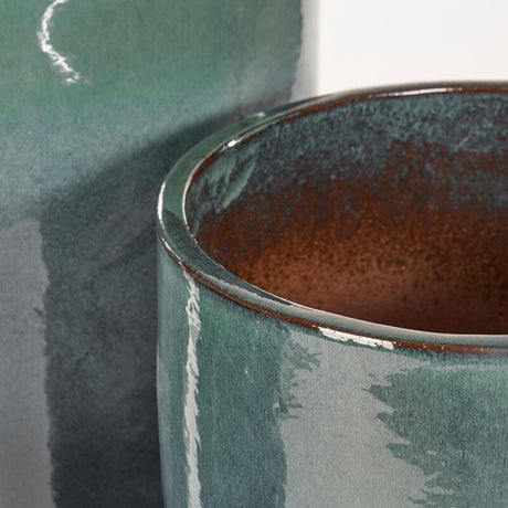 EDG Enzo De Gasperi Set 3 Pz Vaso Glaze Rotondo H 100 Cm H 80 Cm H 63 Cm