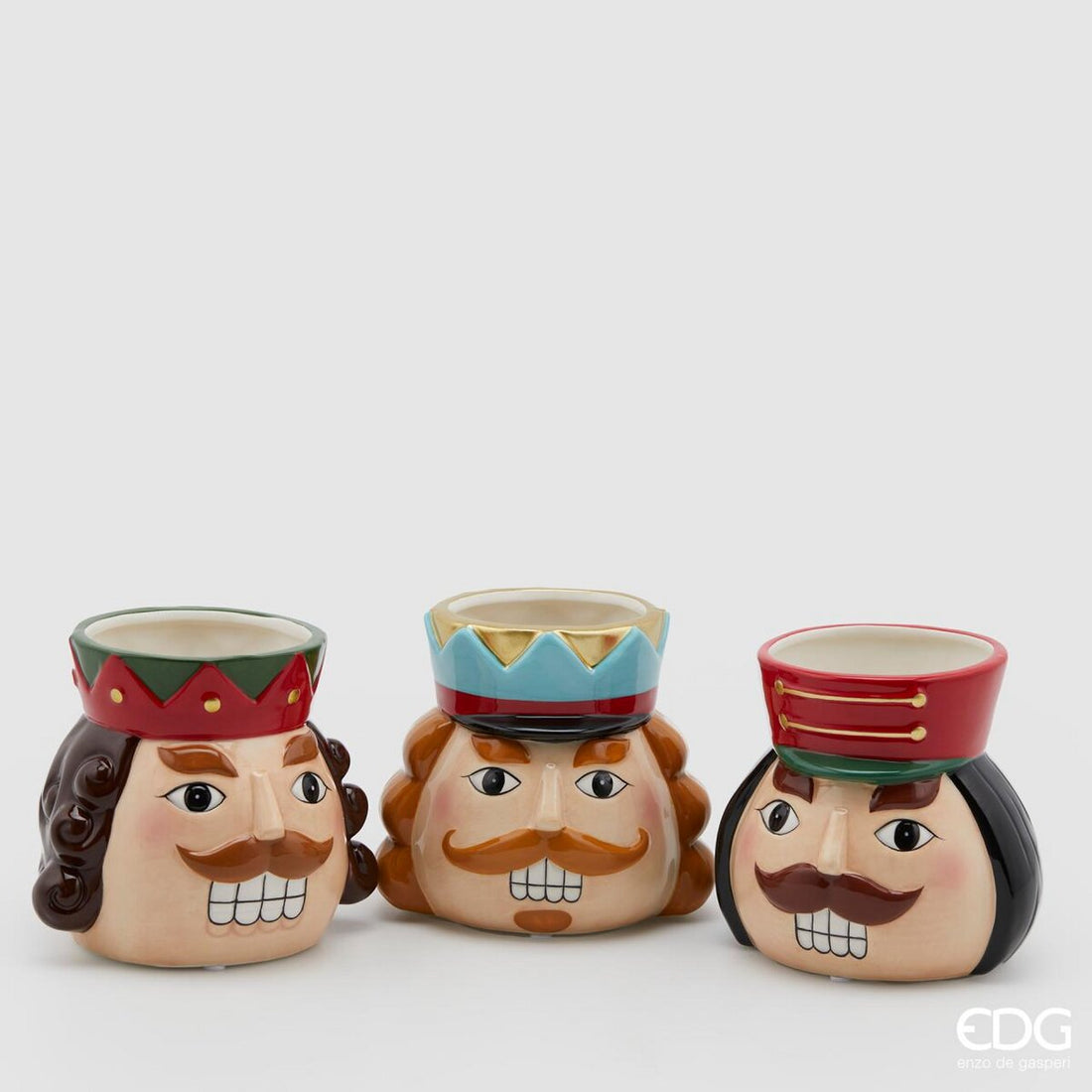 EDG Enzo De Gasperi Vaso Soldatino Testa H 12 Cm D 13 Cm  Multicolor 1 Pz
