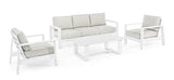 Set 4 White Baltic Living Room