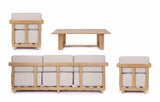 Bizzotto Set 4 Theseus Natural Living Room