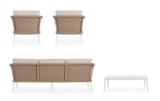 Bizzotto Set Salotto Oceana 4 Elementi Vapor Bianco