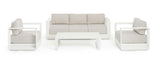 Bizzotto Set Salotto Moses 4 Elementi Vapor Bianco
