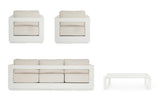 Bizzotto Set Salotto Moses 4 Elementi Vapor Bianco