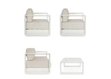 Bizzotto Set Salotto Moses 4 Elementi Vapor Bianco