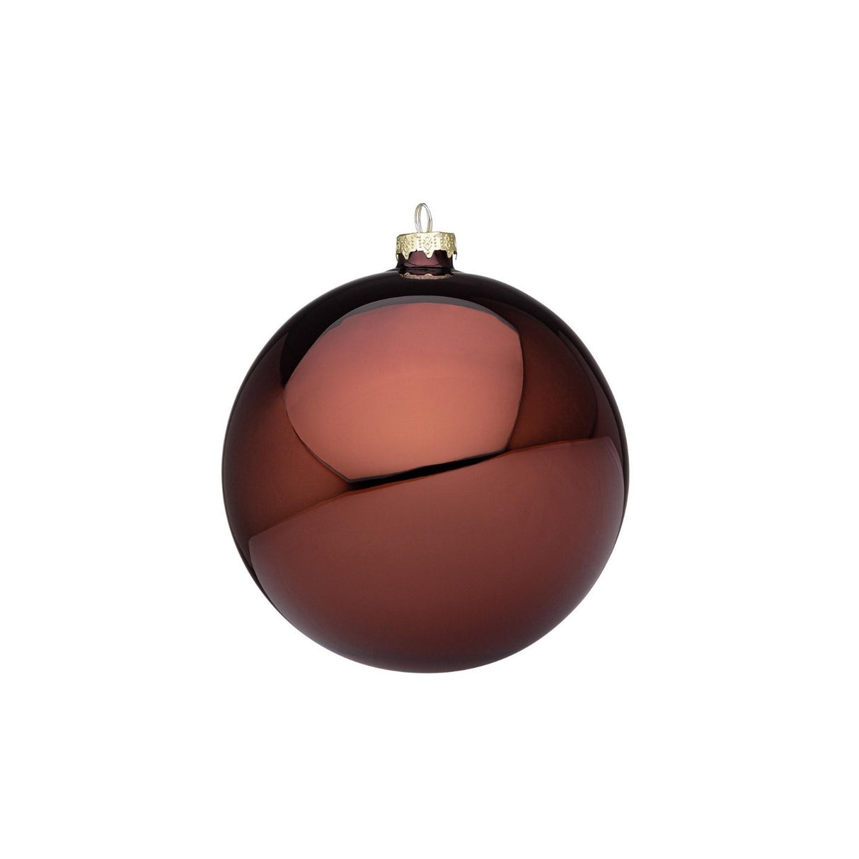 Bizzotto Sfera in Vetro Marrone Tronco Lucido D 150 mm – Decorazione Natalizia