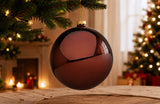 Bizzotto Sfera in Vetro Marrone Tronco Lucido D 150 mm – Decorazione Natalizia