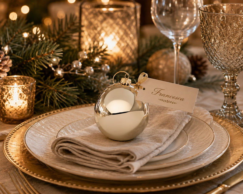 Bizzotto Sfera di Natale Champagne Lucido D 15 cm in Vetro – Decorazione per Albero