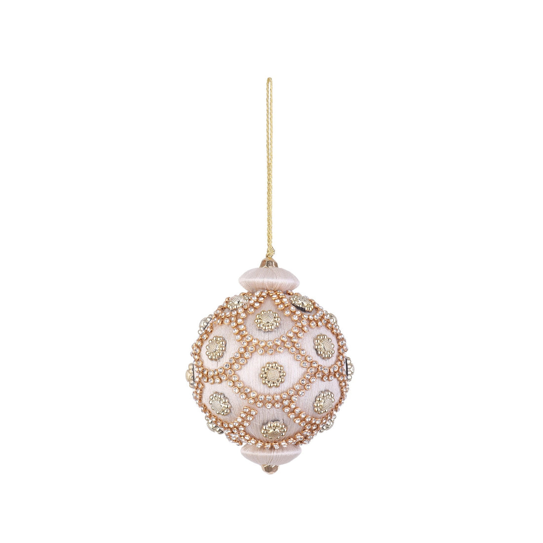 Bizzotto Pallina di Natale Sfera Crystal Avorio D 8 cm – Decorazione per Albero