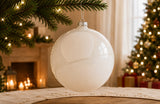 Bizzotto Sfera in Vetro Bianco Lucido D 15 cm – Decorazione Natalizia
