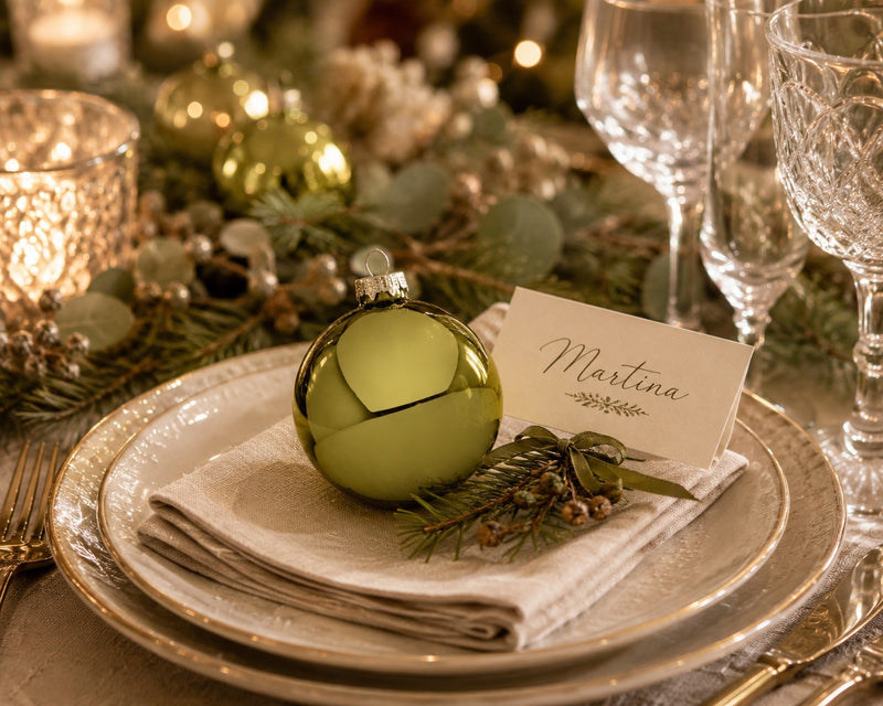 Bizzotto Sfera di Natale Verde Muschio Lucido D 10 cm in Vetro – Decorazione per Albero