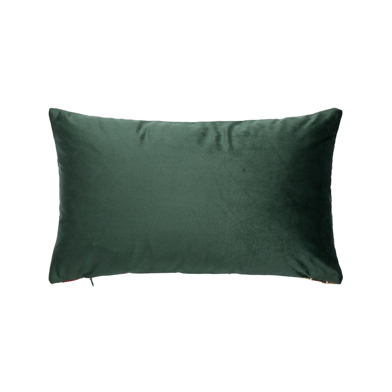 Bizzotto Cuscino Natalizio Snowlyn Paesaggio Verde 30x50 cm – Cuscino Decorativo di Natale con Fodera e Imbottitura in Poliestere