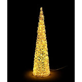 Bizzotto Cono Natalizio Zoe Oro con 400 Micro LED Classic Ø20x80 cm Decorazione Luminosa