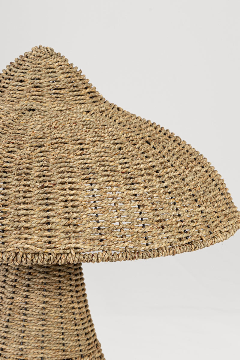 Bizzotto Fungo Natalizio Everen Stand in Seagrass Ø73xH90 cm – Decorazione Natalizia in Fibra Vegetale per la Casa