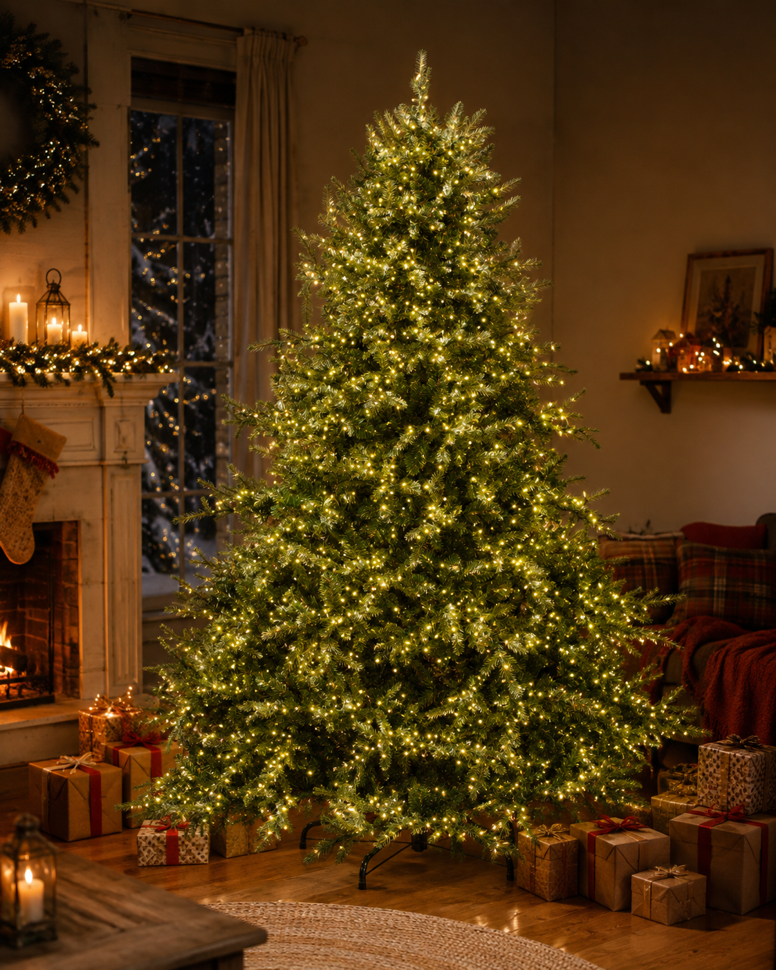 Bizzotto Albero di Natale Ritter H 180 cm con 2609 Rami e 4400 LED