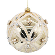 Bizzotto Sfera di Natale Extravagance Oro D 15 cm in Vetro – Decorazione per Albero