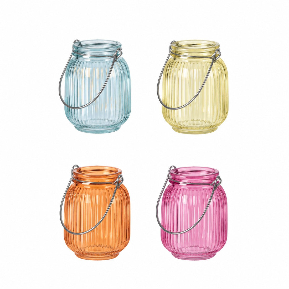 Ad Trend Portacandela in Vetro Assortito Ø8,5xH12 cm 1 Pz – Accessorio Decorativo per la Casa e la Tavola