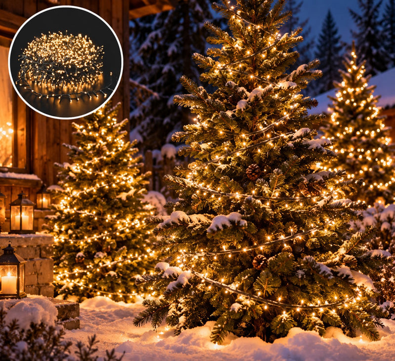 Ad Trend Catena Luminosa 2000 MiniLED Bianco Caldo da Esterno con Timer e Controller – Luci di Natale