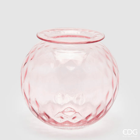 edg enzo de gasperi edg enzo de gasperi vaso opium vetro h 24 cm d 25 cm pink ean 8059824242853