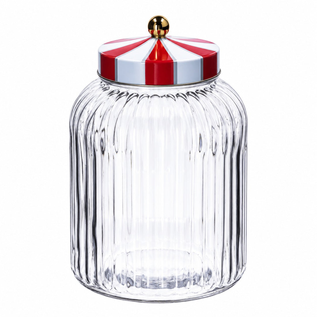 Ad Trend Barattolo Natalizio in Vetro con Coperchio in Latta Ø18xH29 cm – Contenitore Decorativo di Natale