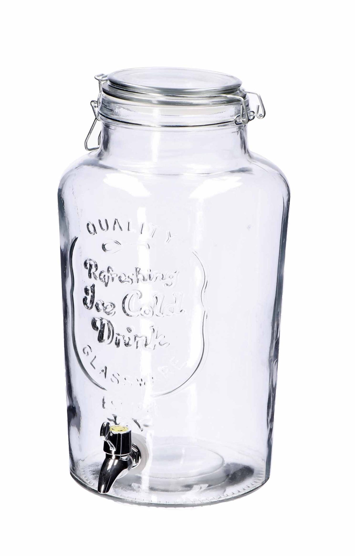 regalo italiano regalo italiano dispenser vetro con chiusura ermetica 7 lt h 35 x 25 x 18 cm trasparente ean 8057586083691