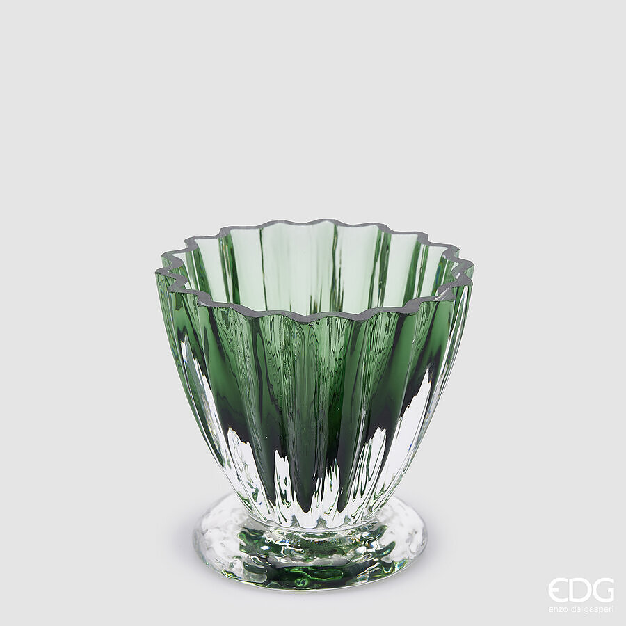edg enzo de gasperi edg enzo de gasperi vaso glory h 13 cm d 14 cm dark green ean 8059824355652
