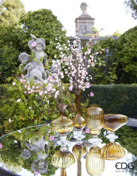 edg enzo de gasperi edg enzo de gasperi vaso collolungo righe h 55 cm d 18 cm amber ean 8059824369765