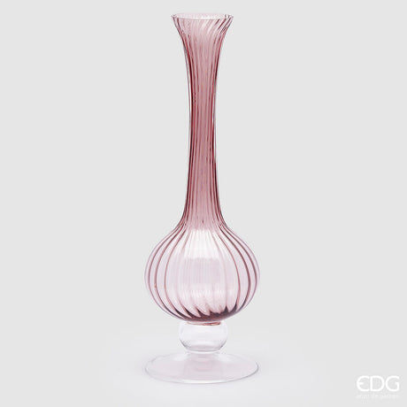 edg enzo de gasperi edg enzo de gasperi vaso collolungo righe h 55 cm d 18 cm antique pink ean 8059824369789