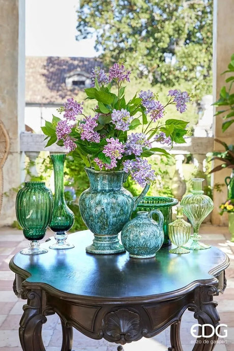 edg enzo de gasperi edg enzo de gasperi vaso collolungo righe h 55 cm d 18 cm green ean 8059824369802