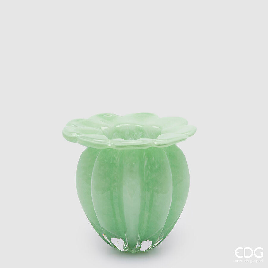 edg enzo de gasperi edg enzo de gasperi vaso blossom h 175 cm d 21 cm vetro light green ean 8059824420893