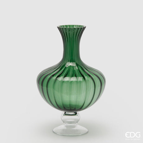 edg enzo de gasperi edg enzo de gasperi vaso anfora righe h 40 cm d 26 cm vetro green ean 8059824431226