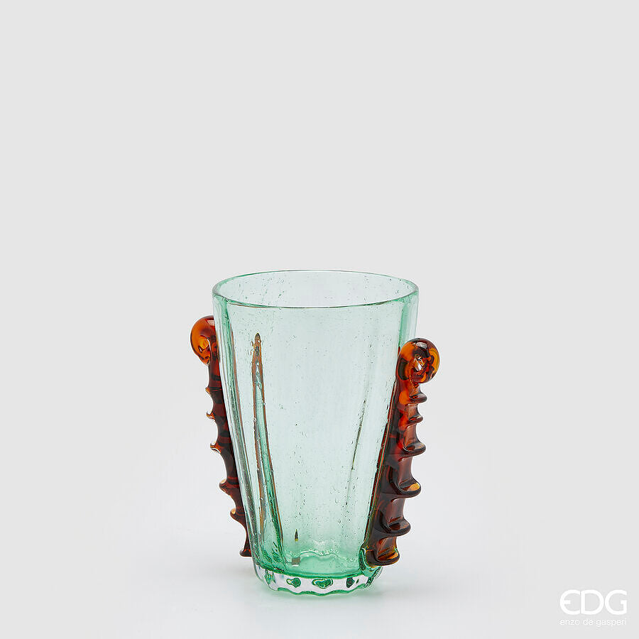 edg enzo de gasperi edg enzo de gasperi vasocorinto svasato h 24 cm l 23 cm l 17 cm vetro green ean 8059824456243
