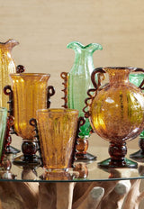 edg enzo de gasperi edg enzo de gasperi vaso corinto sfera h 42 cm l 31 cm l 25 cm vetro amber ean 8059824456267