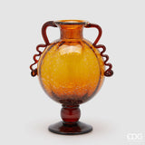 edg enzo de gasperi edg enzo de gasperi vaso corinto sfera h 42 cm l 31 cm l 25 cm vetro amber ean 8059824456267